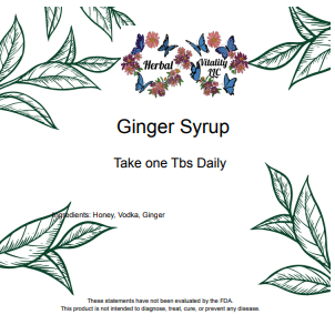 GINGER SYRUP 16 OZ